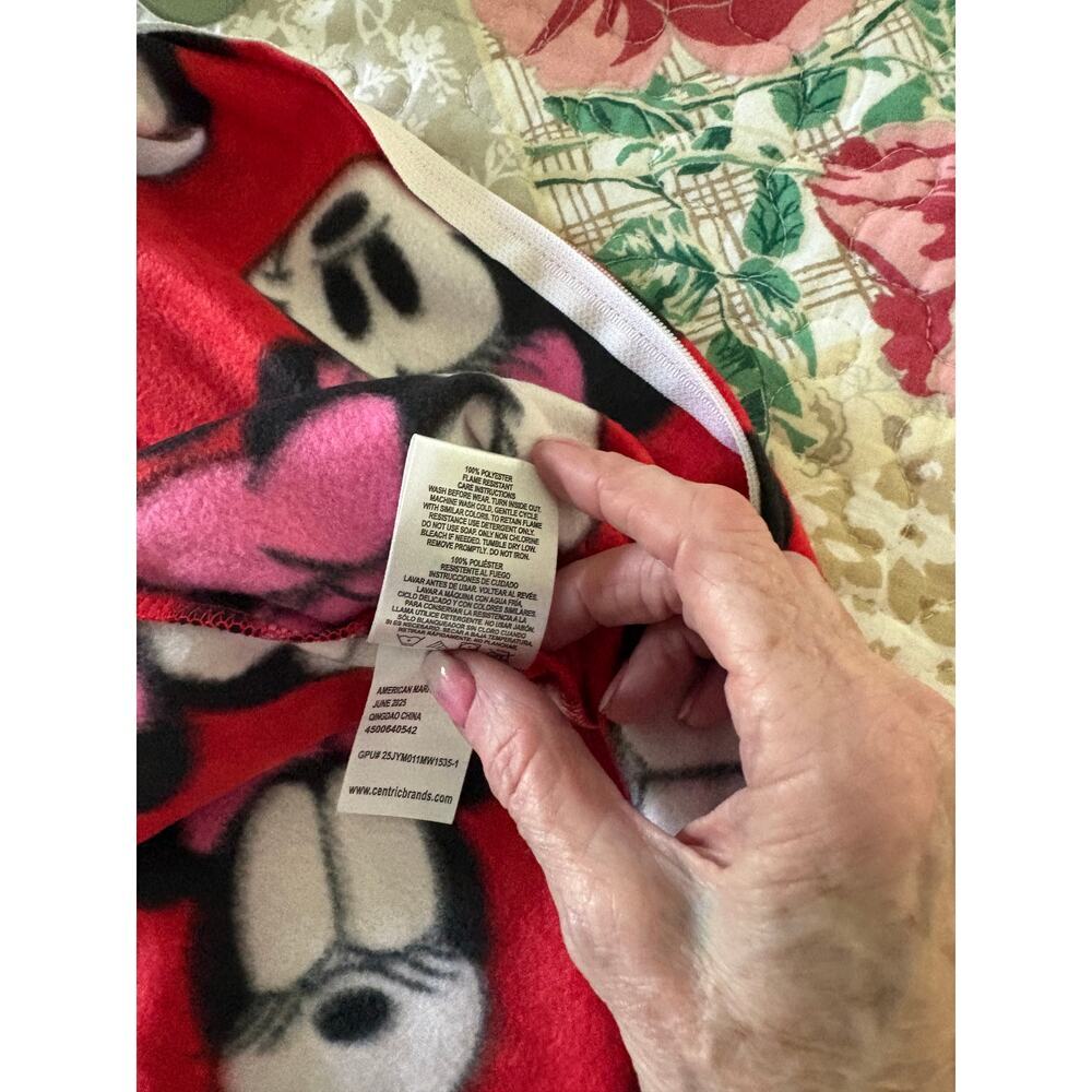 Minnie Mouse Toddler Girls' One-Piece Fleece Blanket Sleeper Size 3T - Picture 6 of 6